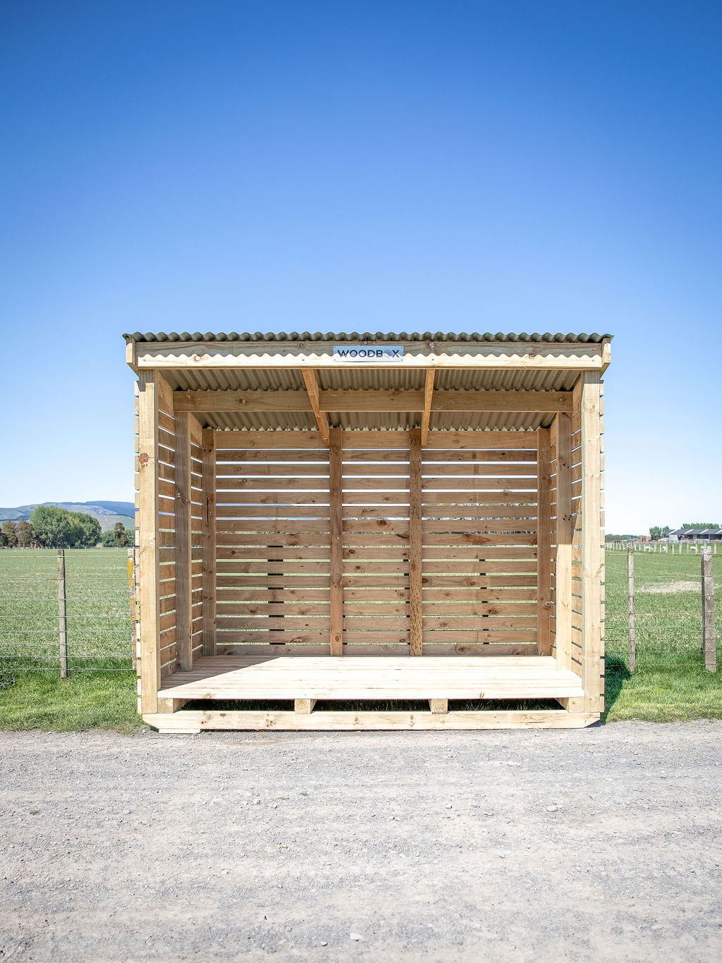 Prefabricated Woodshed.
